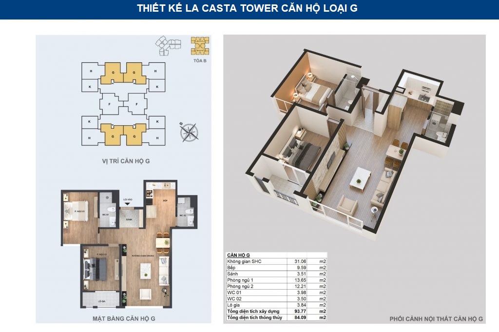 thiết kế căn hộ la casta tower