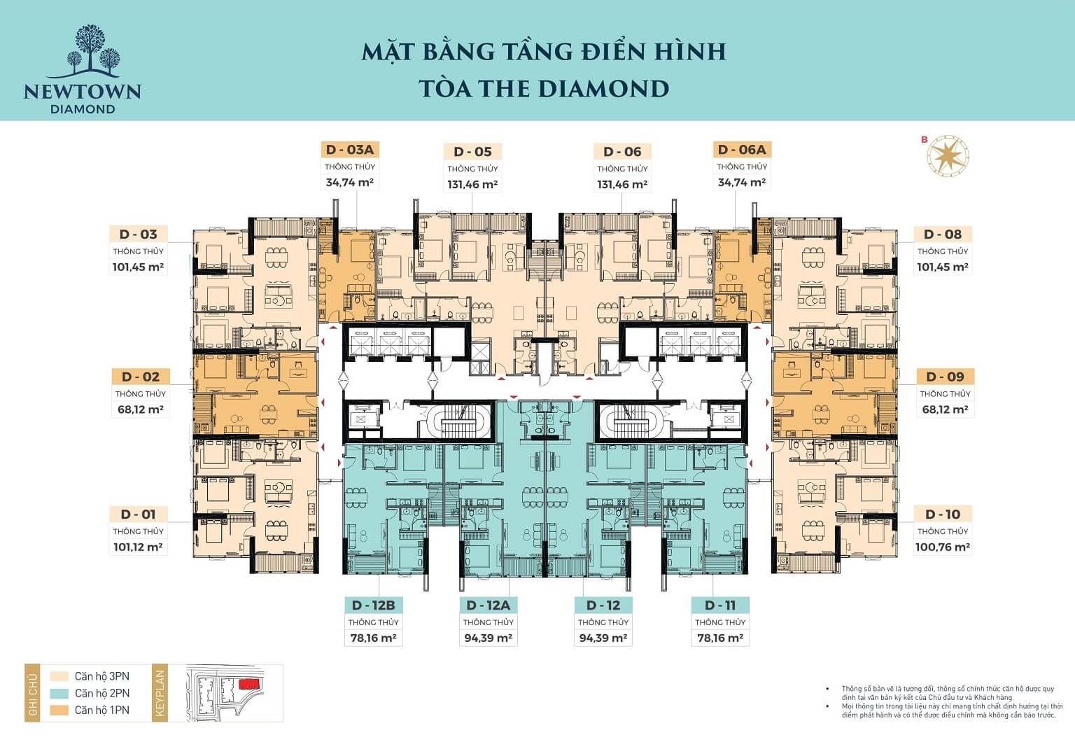 mặt bằng dự án newtown diamond đà nẵng