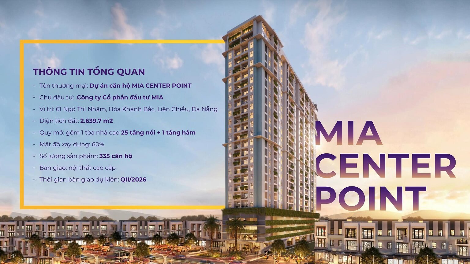 tổng quan dự án mia center point đà nẵng