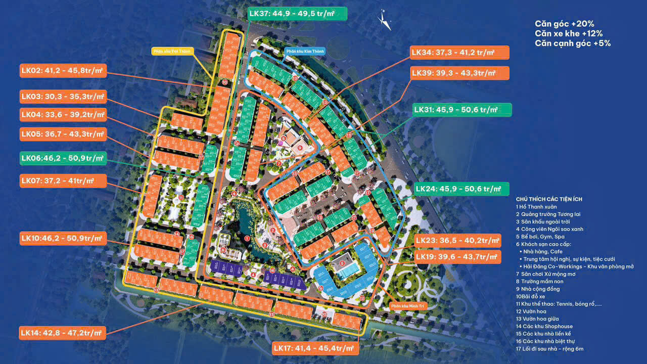 bảng giá dự án the gateway city ân thi hưng yên