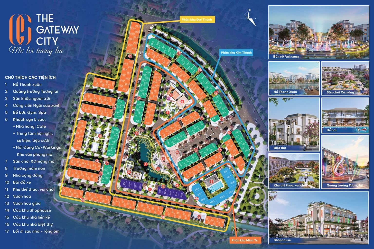 mặt bằng tiện ích dự án the gateway city ân thi hưng yên