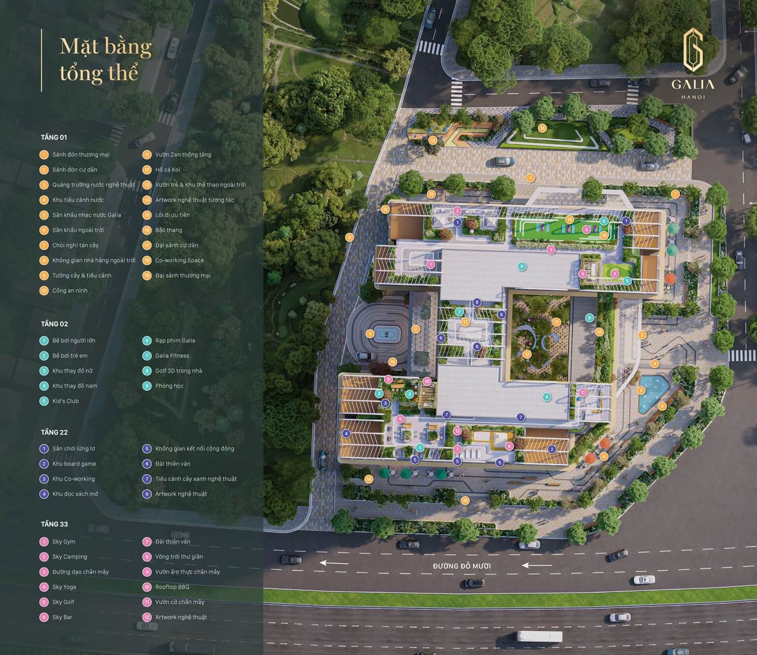 tiện ích dự án galia hanoi yên sở