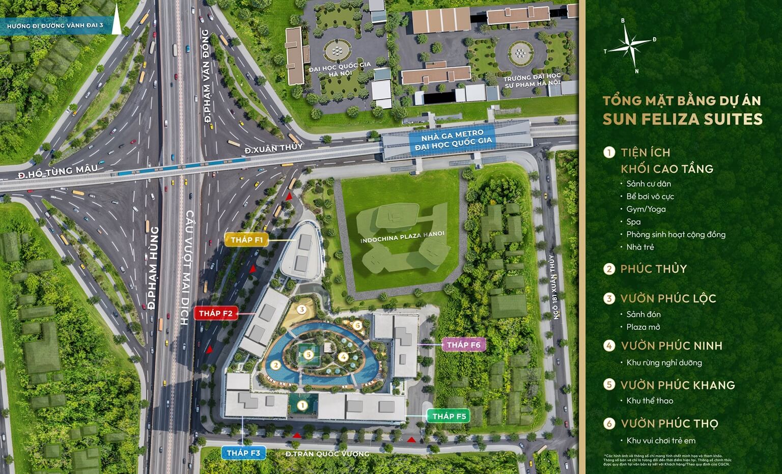 mặt bằng dự án sun feliza suite cầu giấy