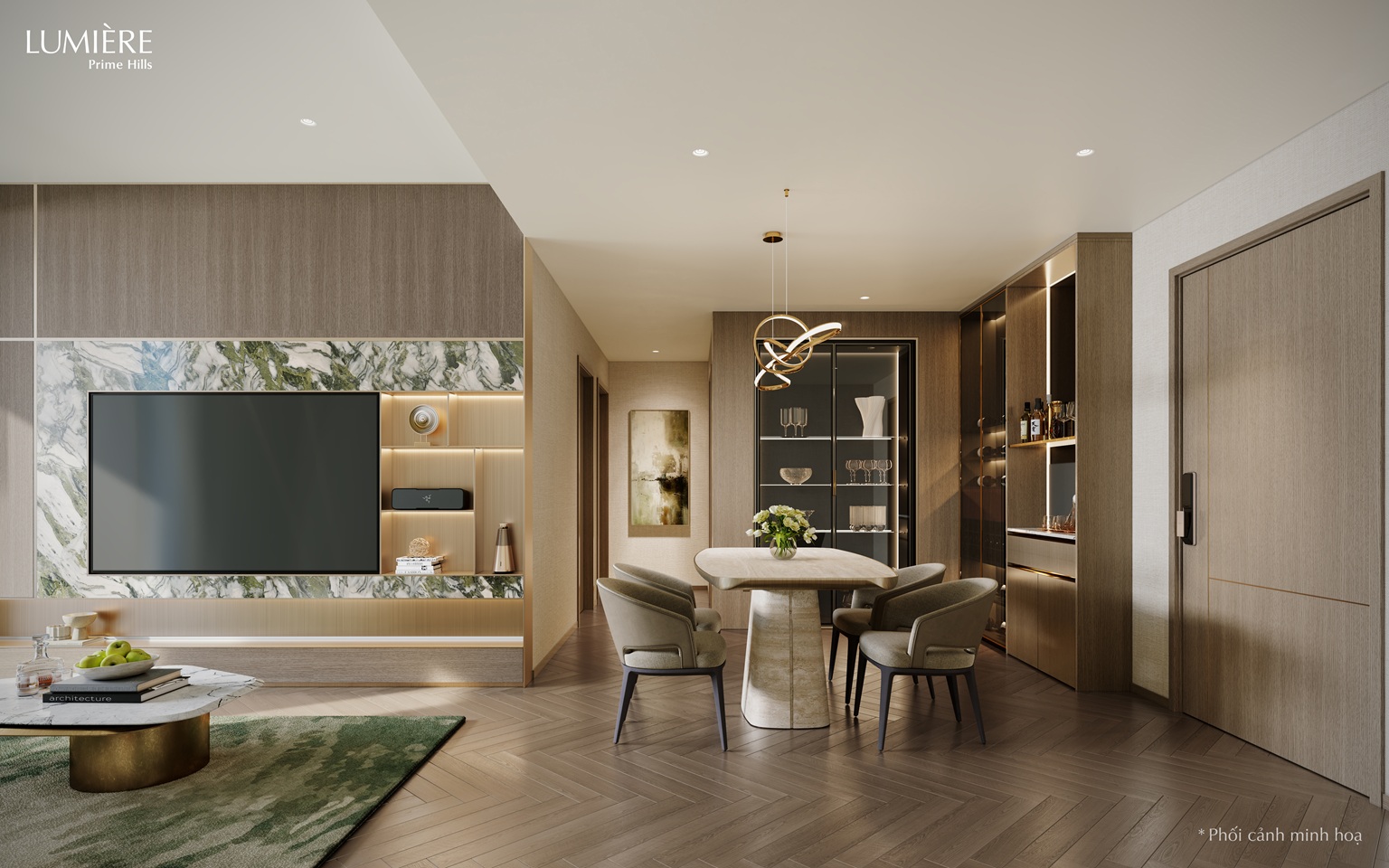 nội thất căn hộ lumiere prime hills cổ loa