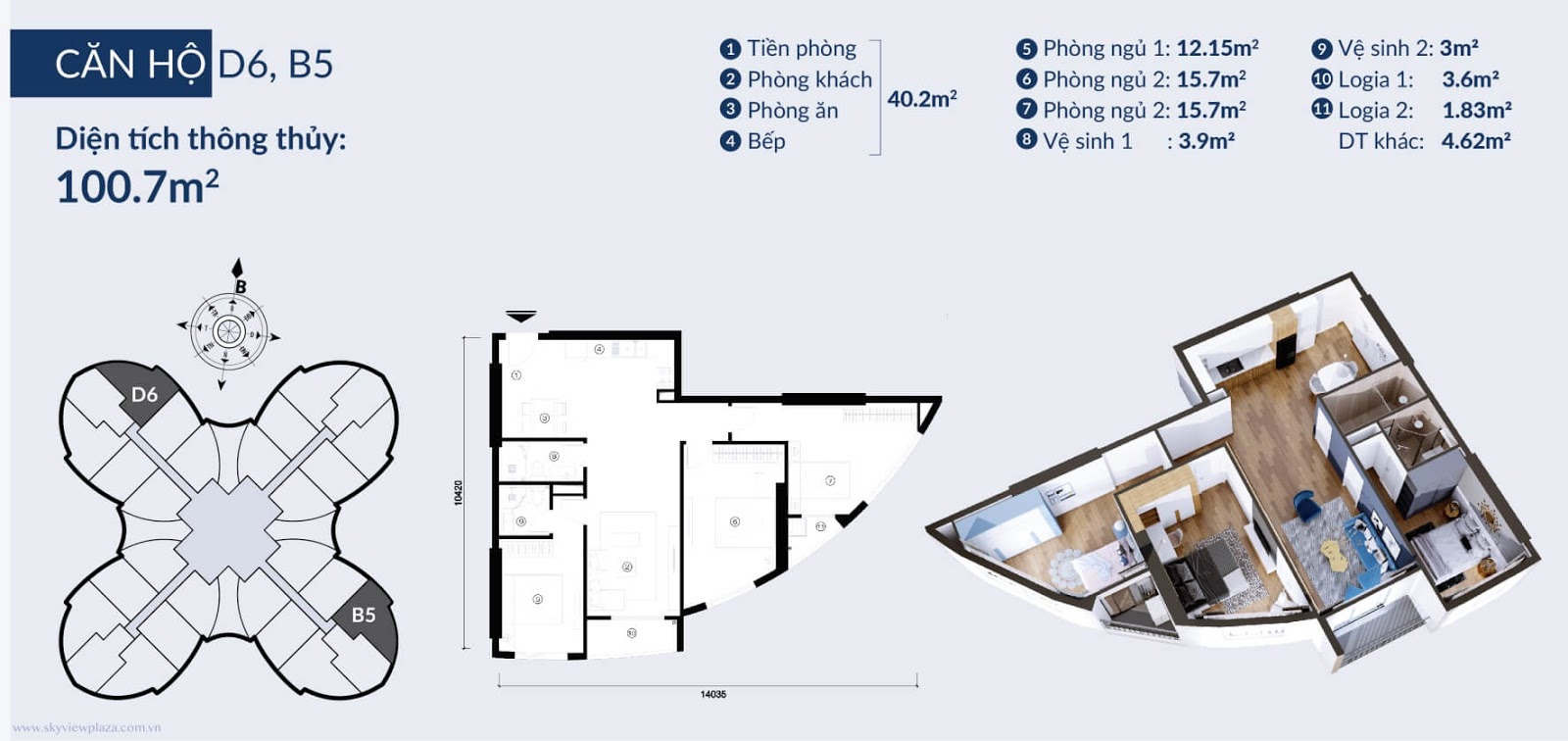 thiết kế căn hộ the queen 360 giải phóng