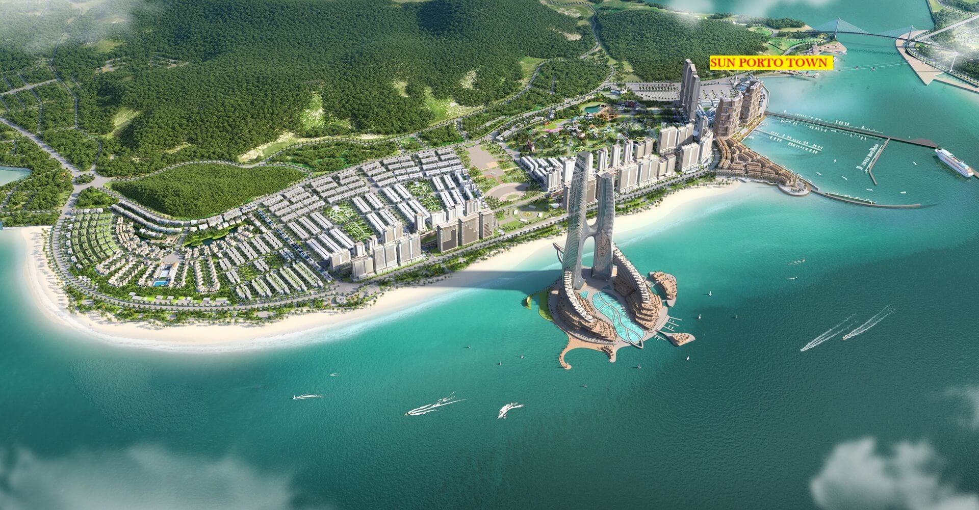 vị trí dự án sun porto town hạ long