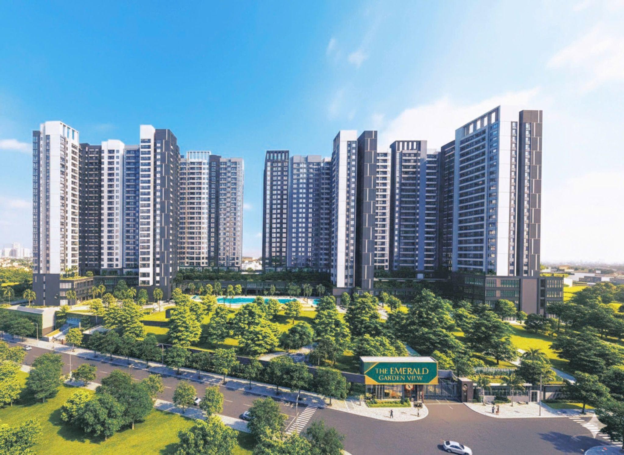 Bố trí mặt bằng căn hộ The Emerald Garden View có thông thoáng