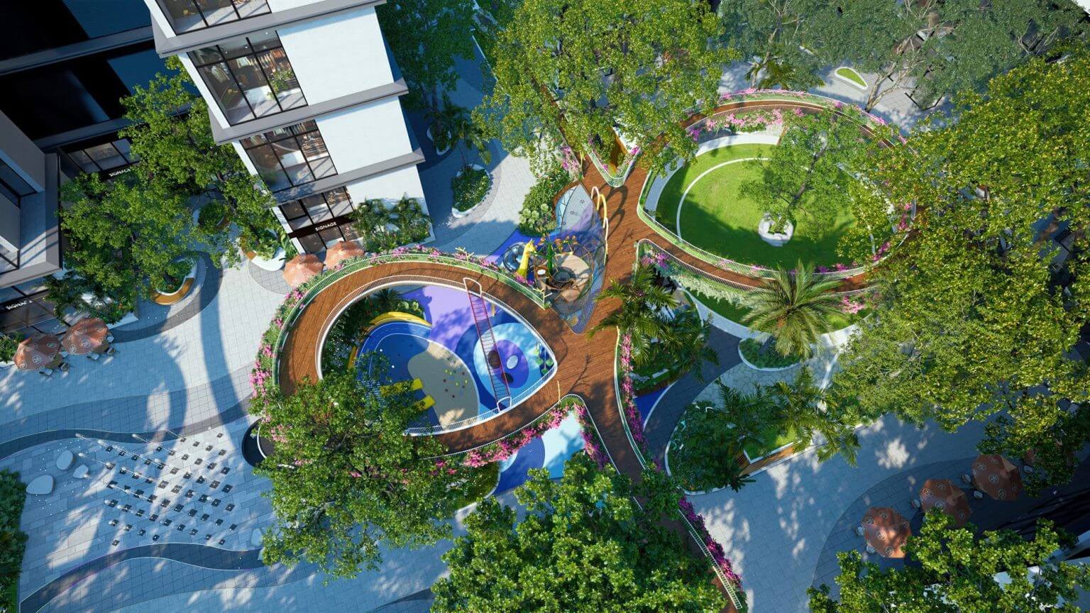 Bố trí mặt bằng căn hộ The Emerald Garden View có thông thoáng