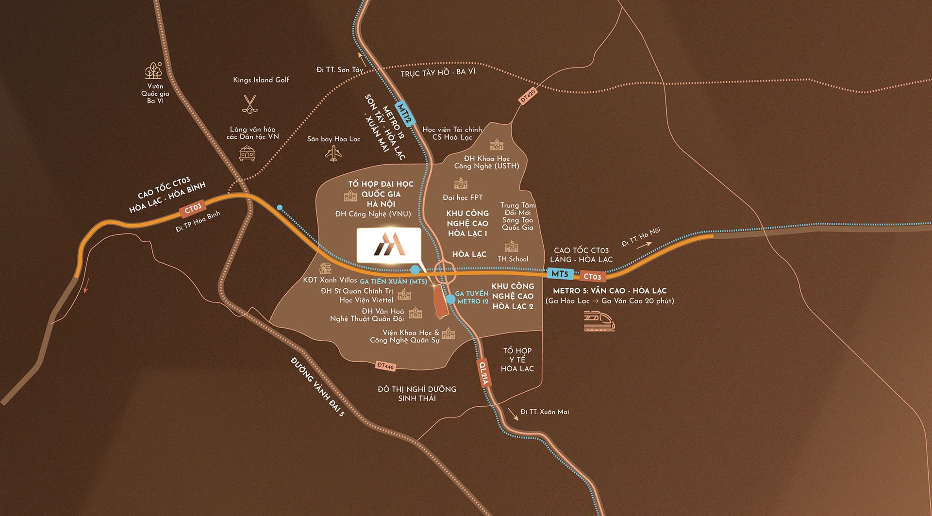Hòa Lạc Metro City - Đón đầu quy hoạch tuyến metro số 5