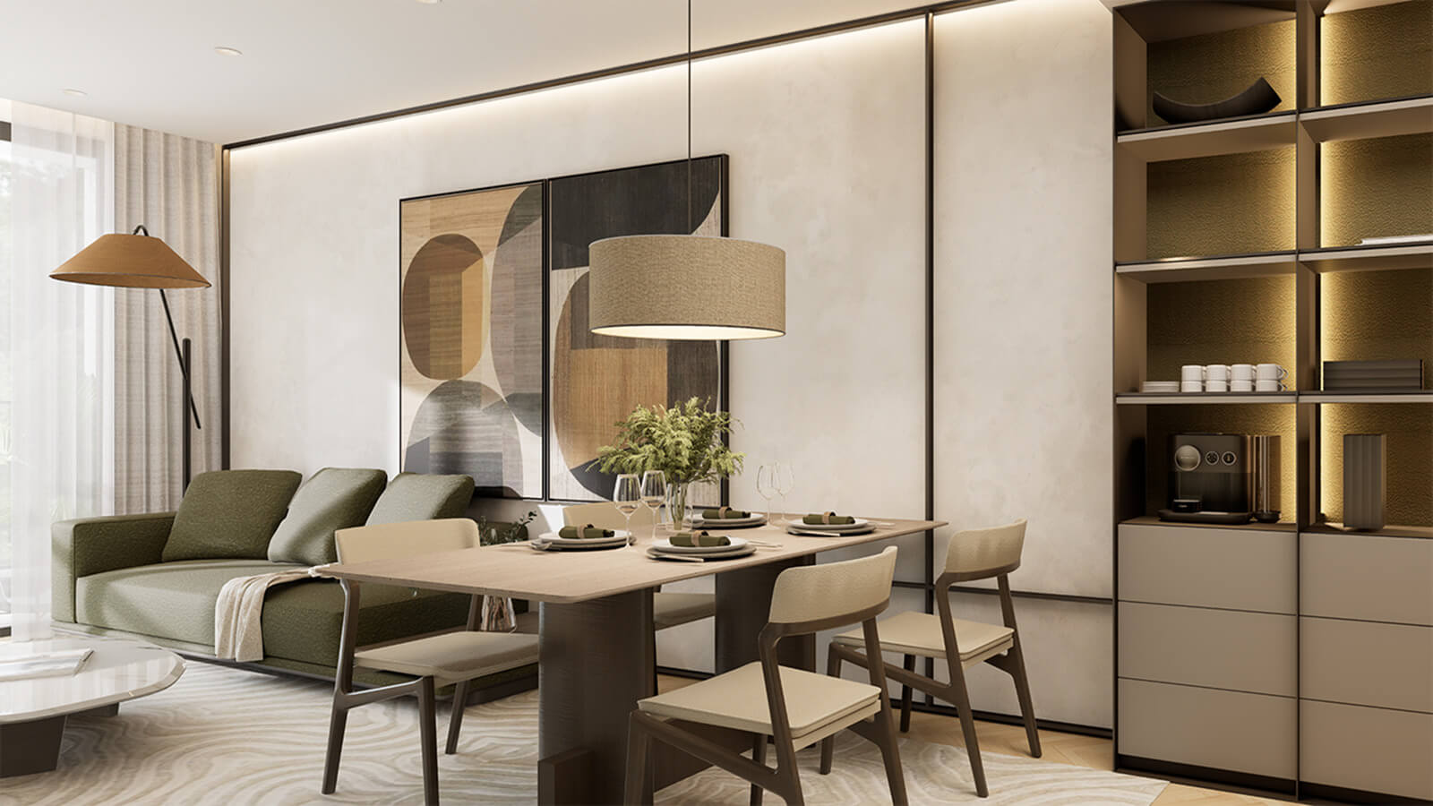 nội thất căn hộ mandarin garden 3 yên sở