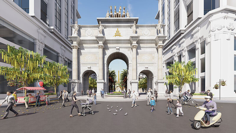 cổng chính dự án paris elysor