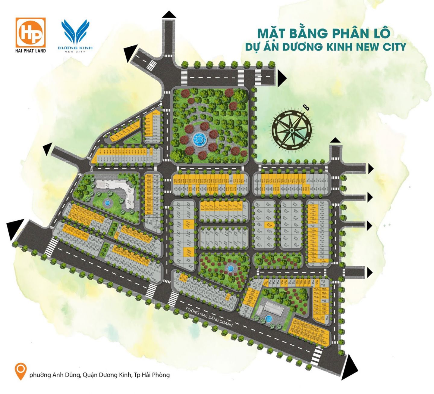 mặt bằng dự án dương kinh new city